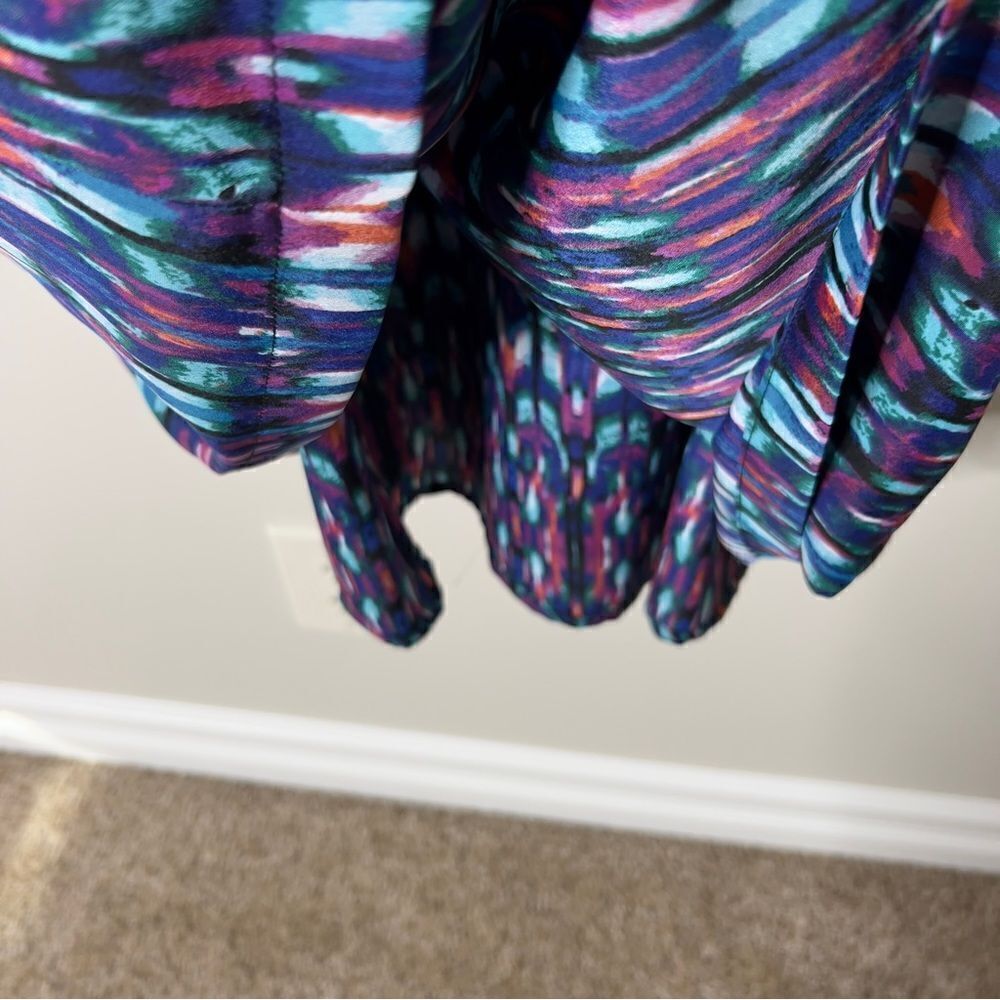 City Chic Sleeveless Multicolor 1/2 Front Zip Dress Size XXL - Picture 9 of 10